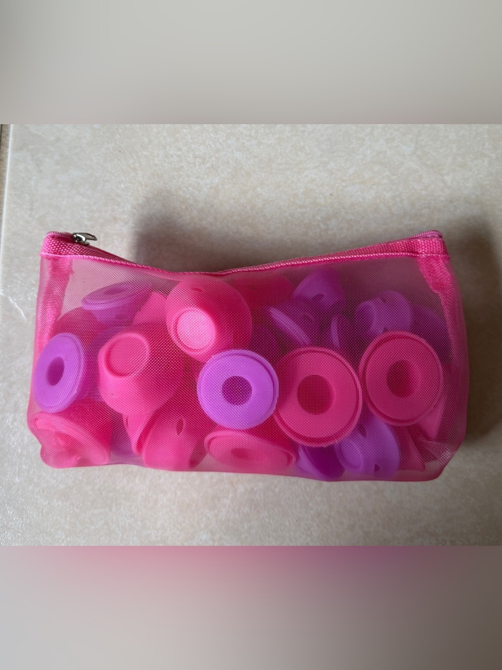 Pink Purple Heatless Curler Set – Reusable Storage Bag
